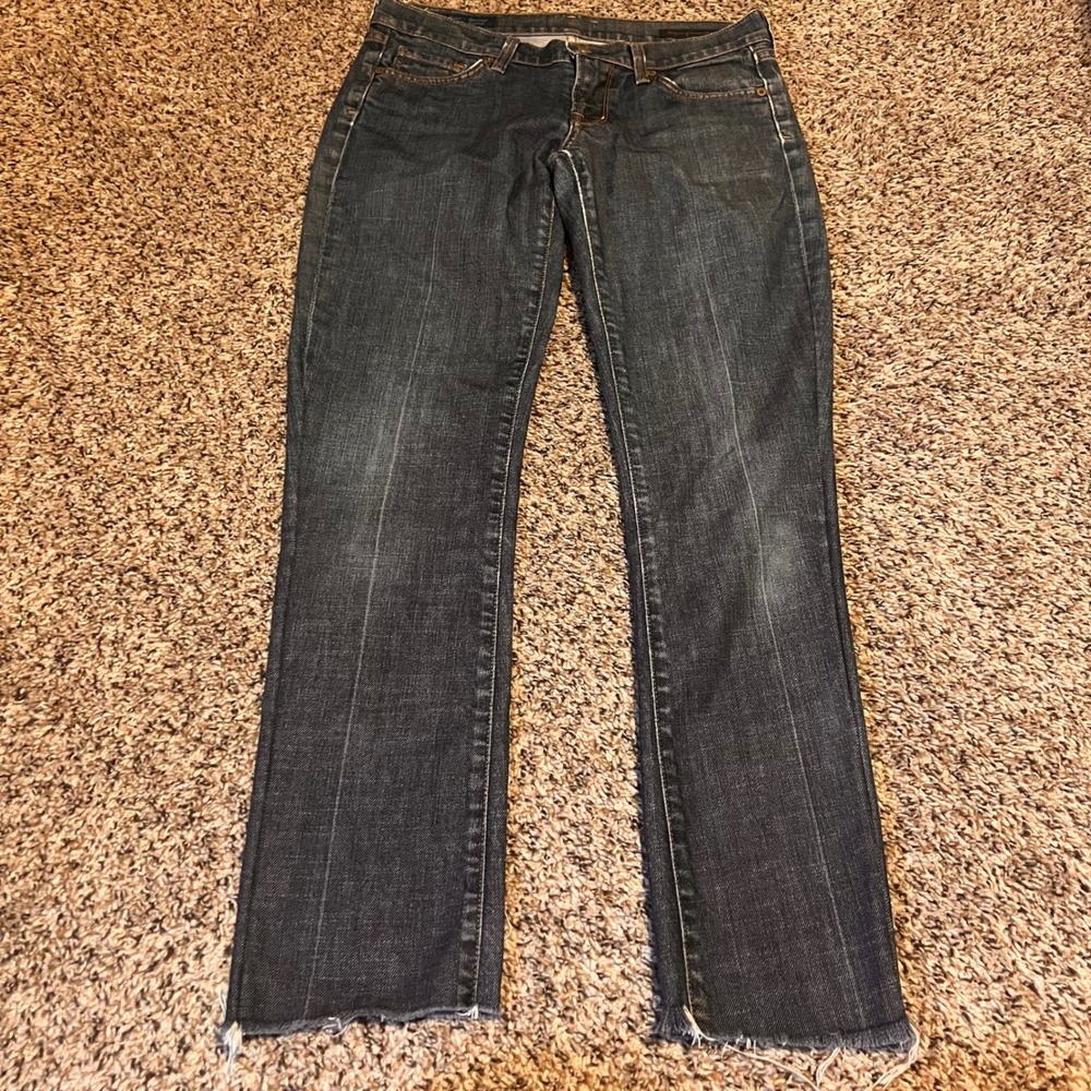 Citizens of Humanity Kelly Bootcut Low Waist Stretch Jeans Size 27 Dark Wash
